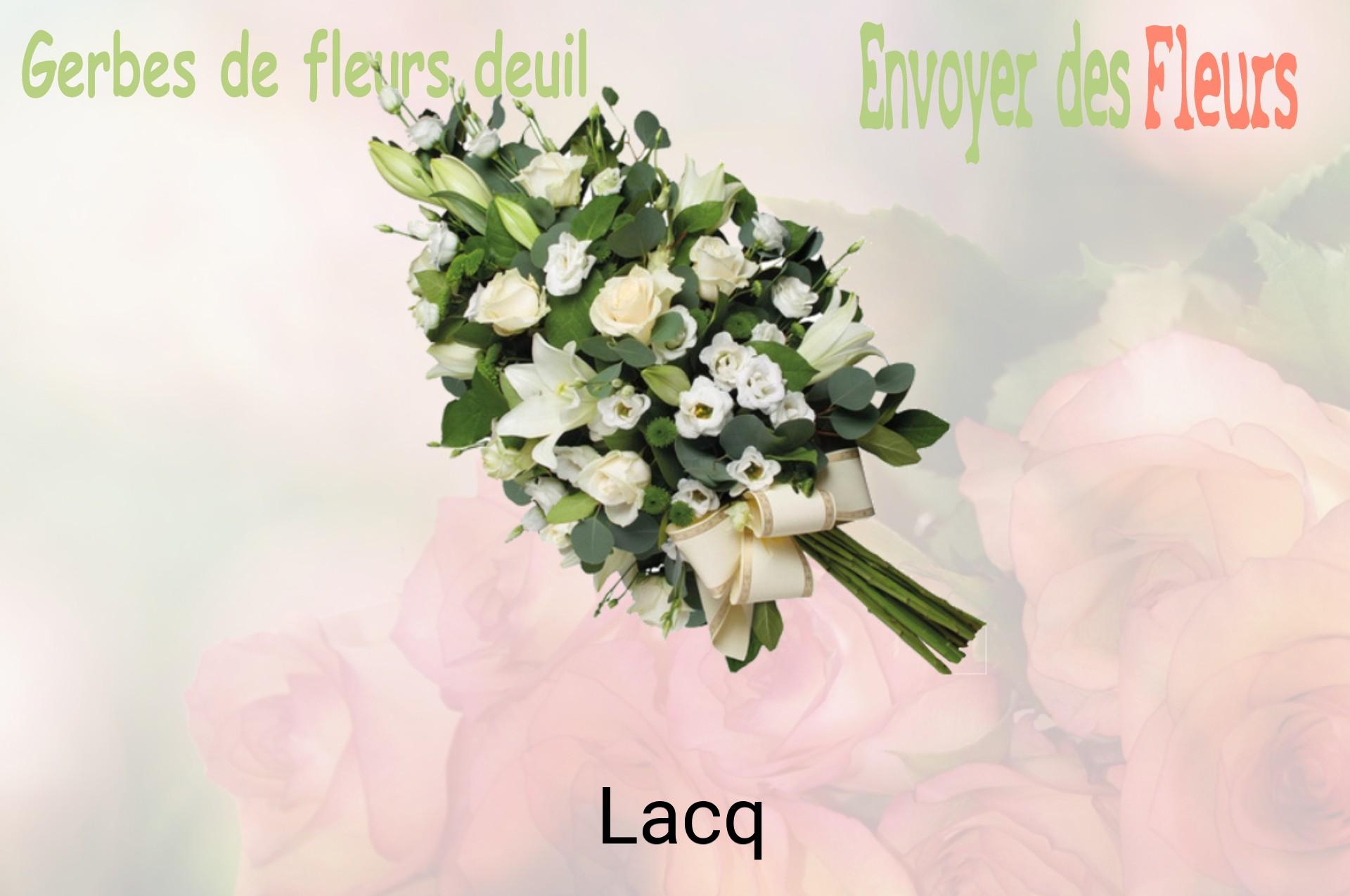 Gerbe de fleurs de deuil livrée à Lacq